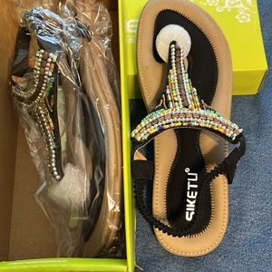 Multi jeweled sandals
